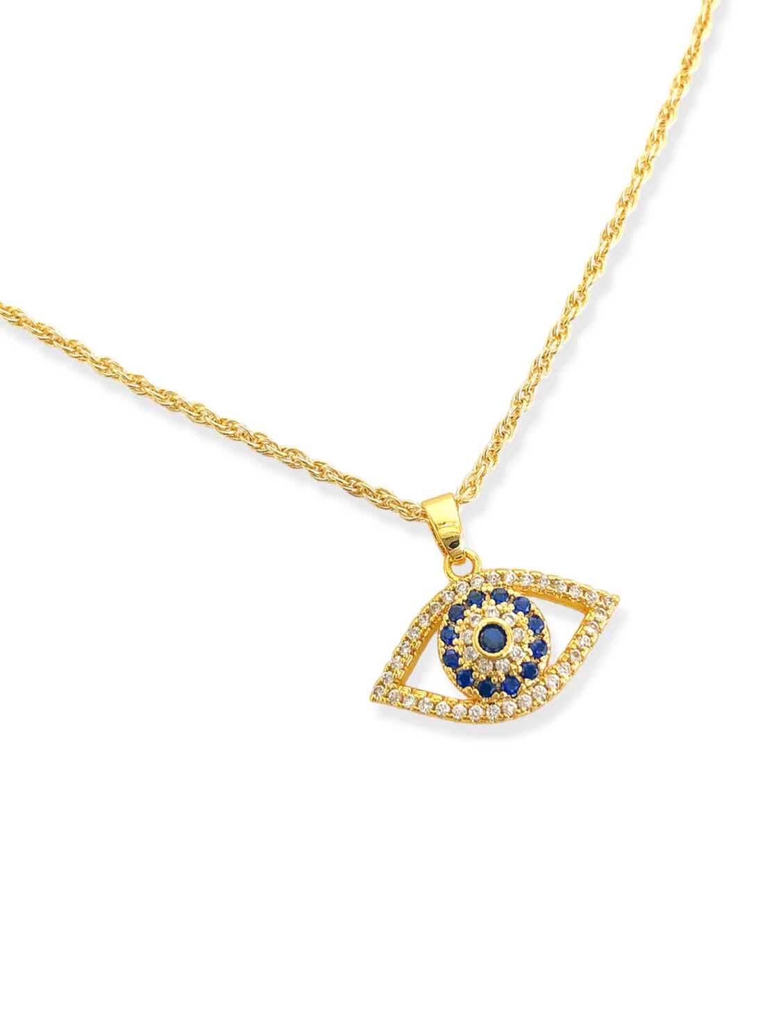 JAYNE Oval Chain with Eye Cutout necklace in Gold