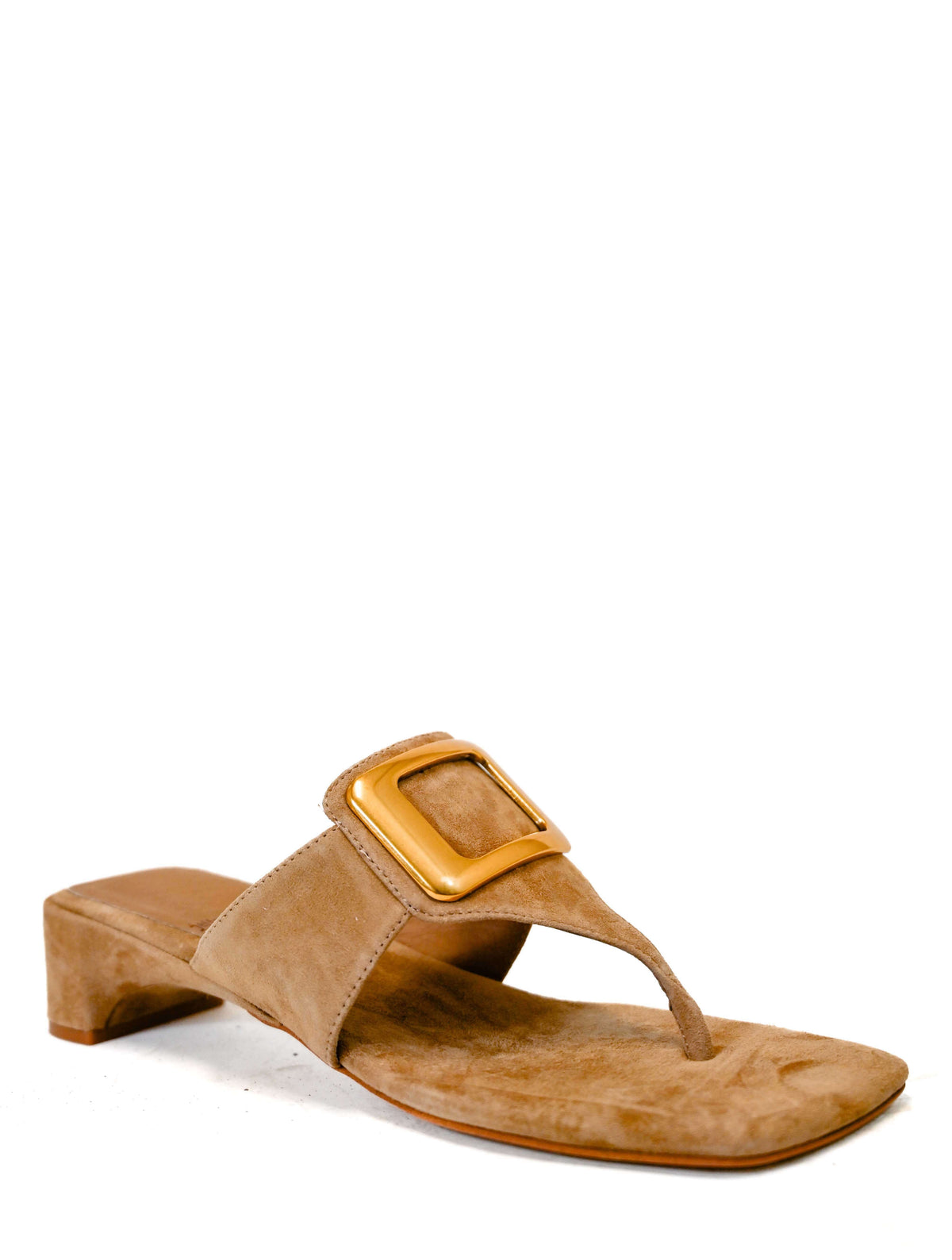 Jeffrey Campbell Kirstie Sandal in Natural Suede/Gold