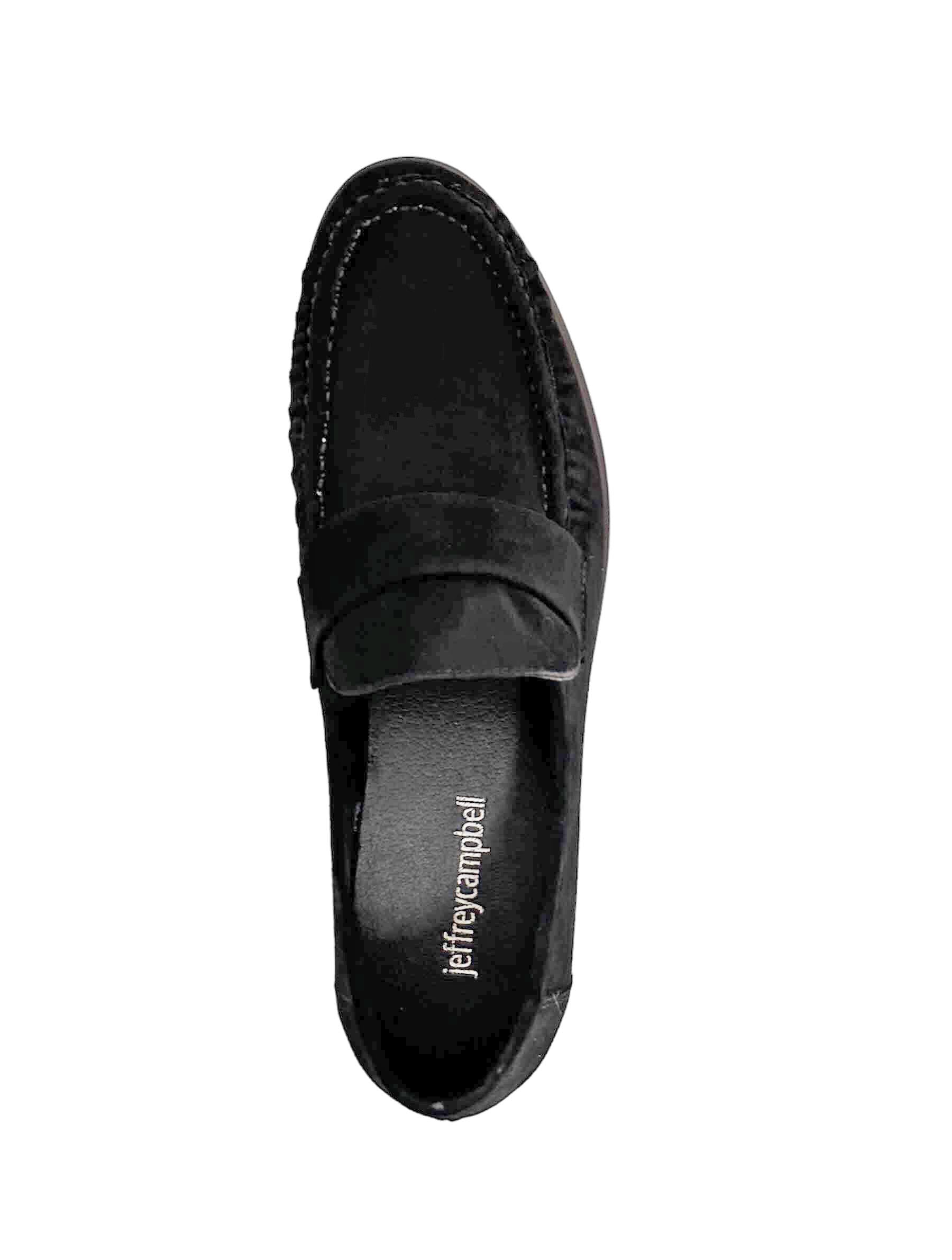 Jeffrey Campbell Societies Loafer in Black Suede