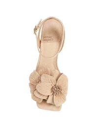 Jeffrey Campbell Honolulu Flower Sandal In Natural Suede