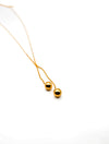 Dangling Spheres Necklace in Gold