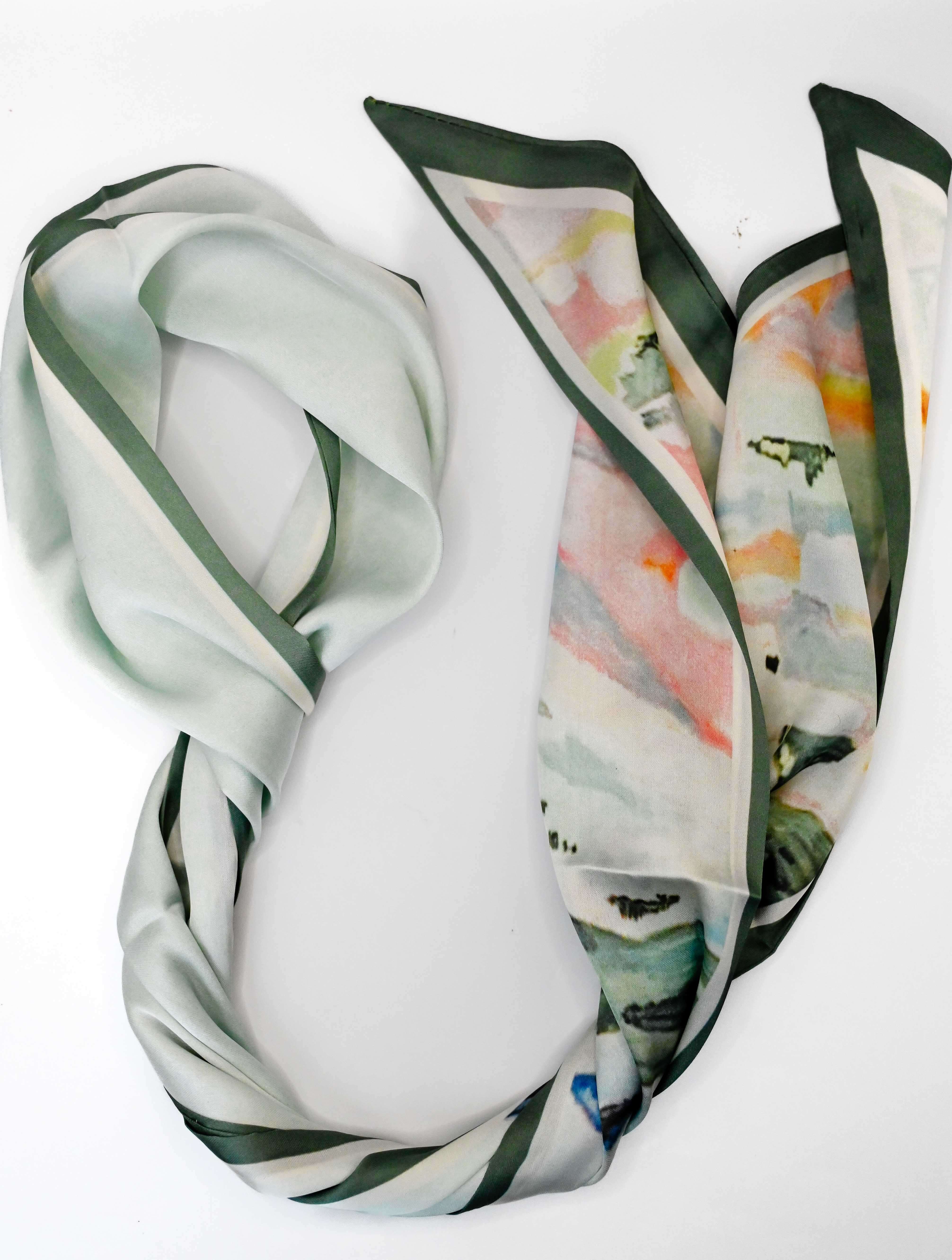 Double Sided Silky Scarf