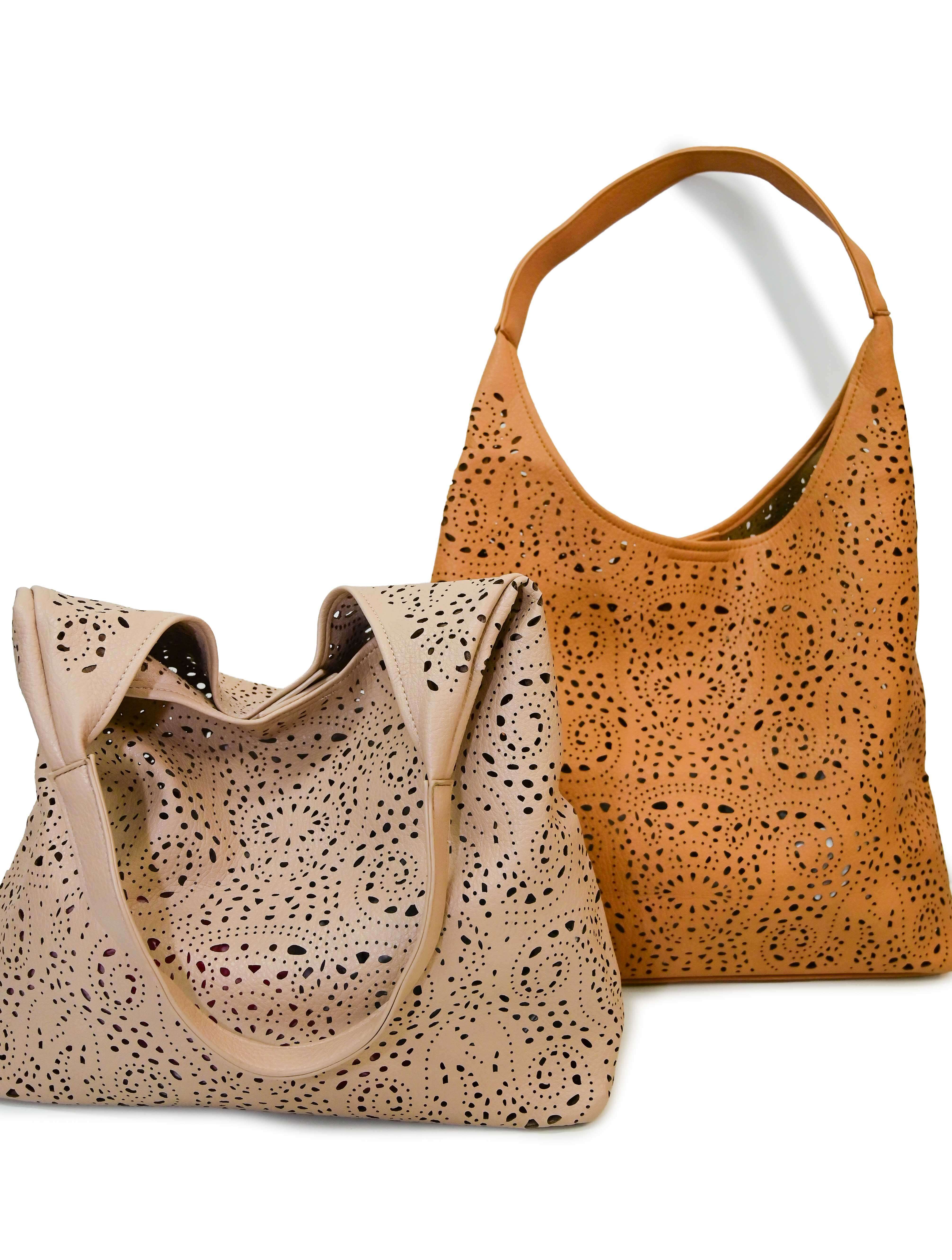 Lazer Cut Eyelet Hobo