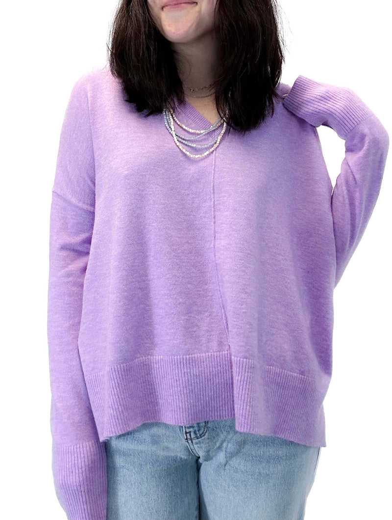 Wagner Knit Top in Sheer Lilac