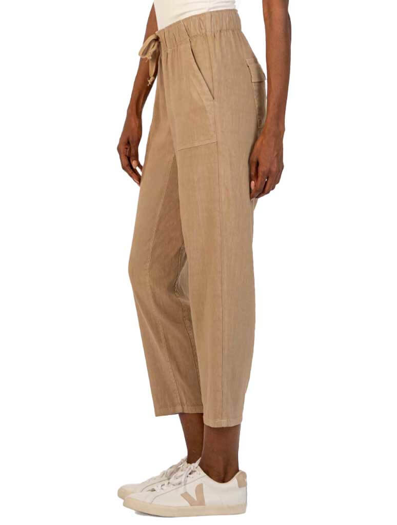 Kut From The Kloth Rosalie Drawstring Pants in Khaki