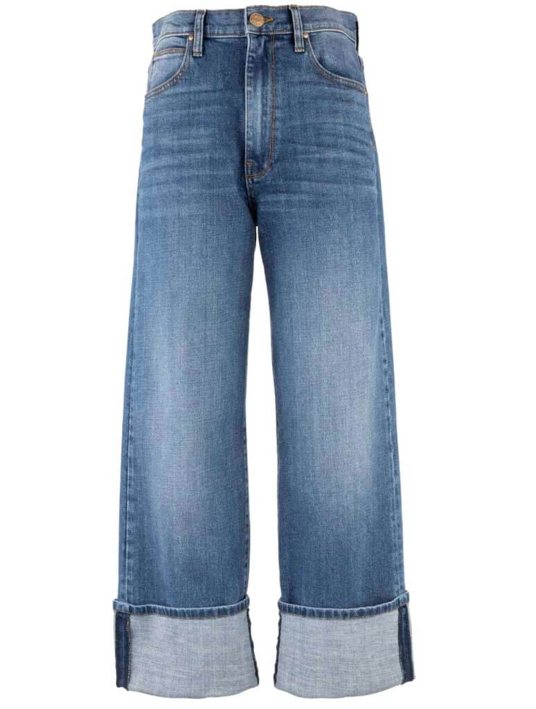 Kut From The Kloth Sienna High Rise Wide Leg Roll Up Jeans