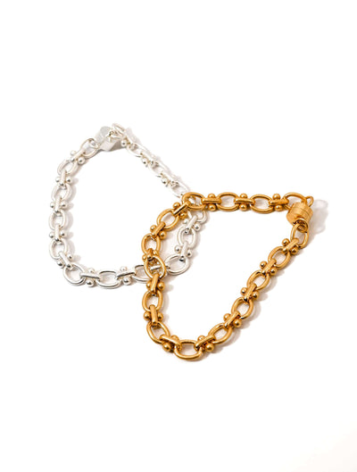 Mini Cable and Barbell Chain Bracelet
