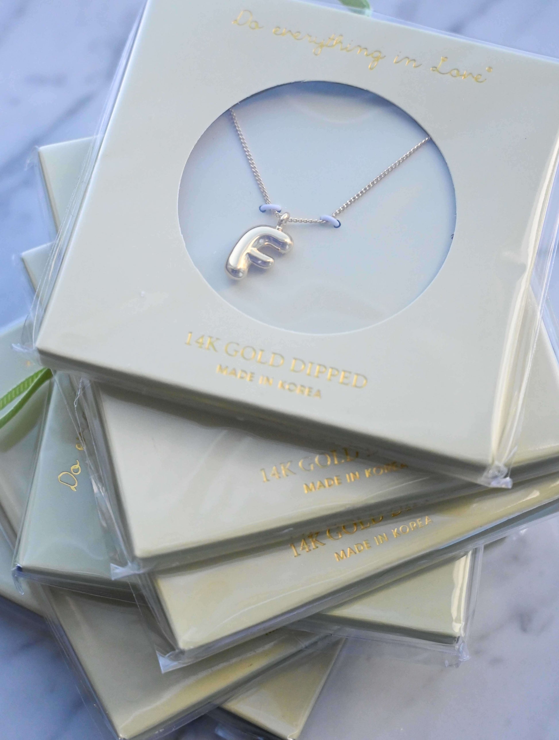 14K Gold Dipped Initial Necklace