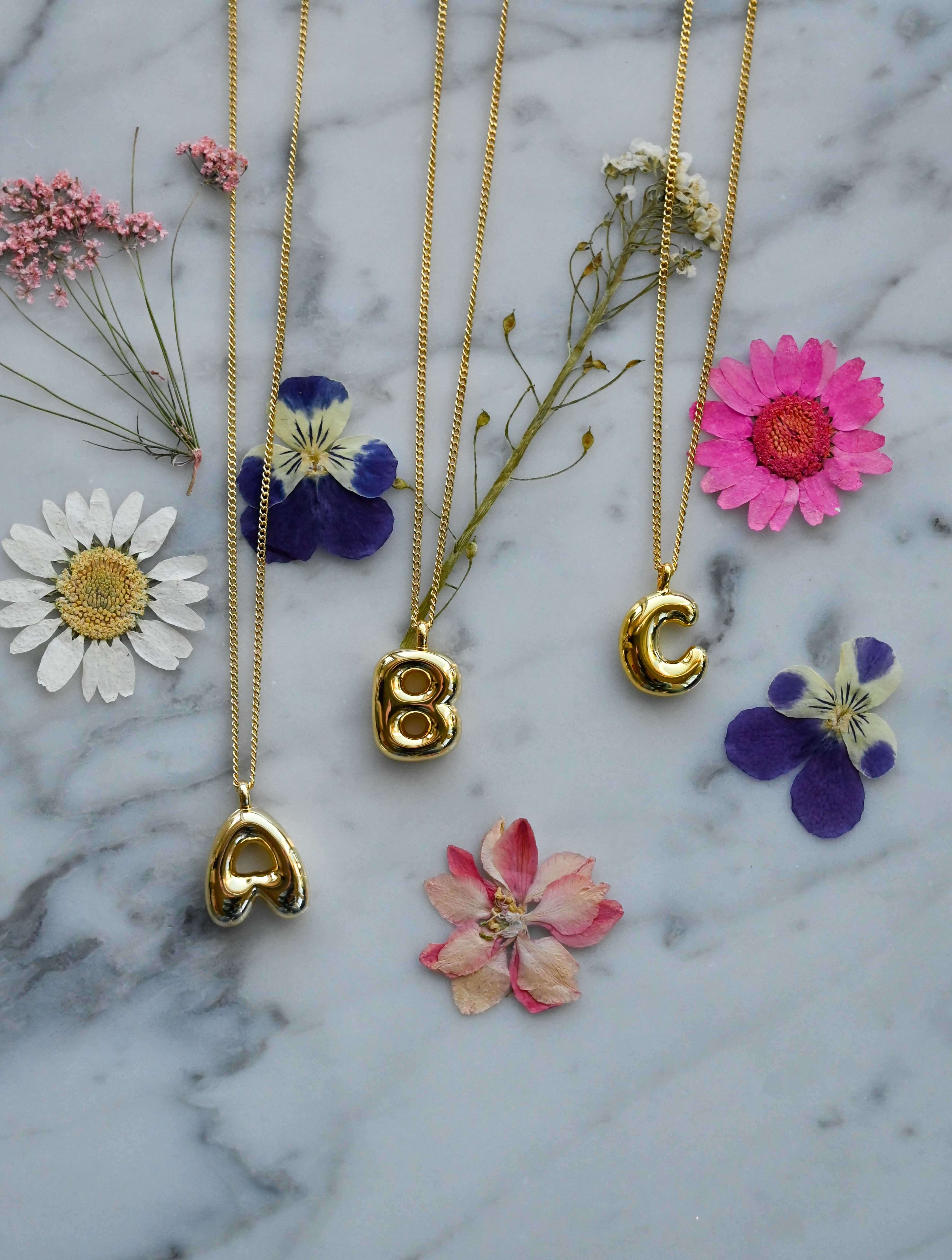 14K Gold Dipped Initial Necklace