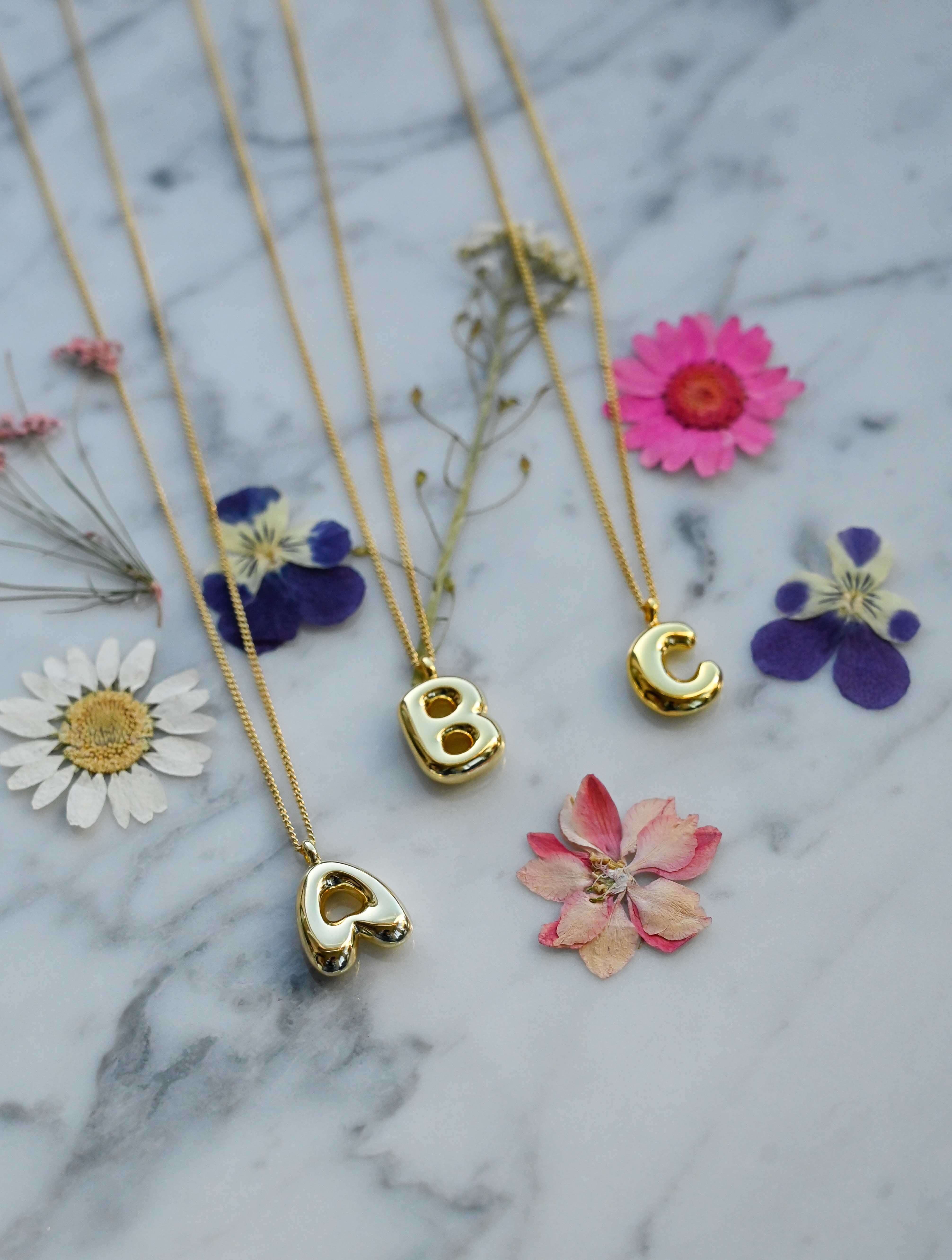 14K Gold Dipped Initial Necklace