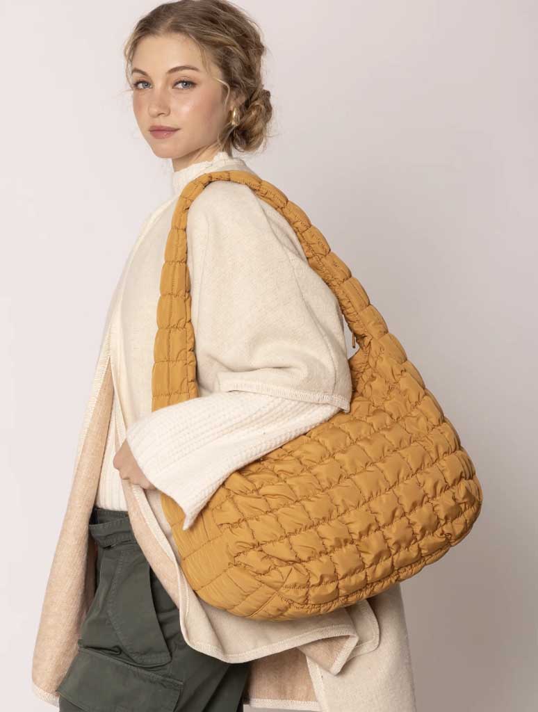 Large Quilted Nylon Bag