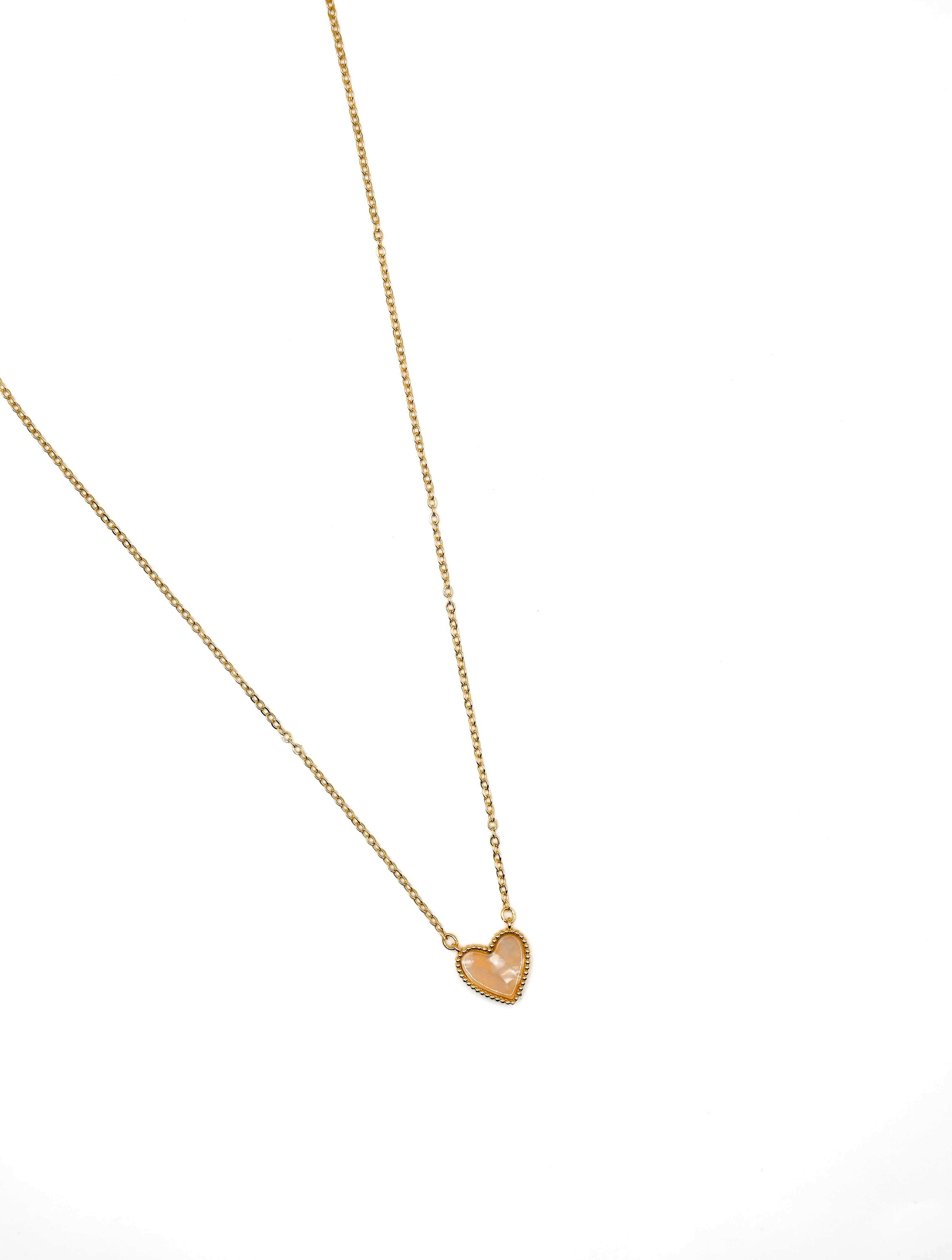 14k Gold Dipped Heart Pendant Necklace