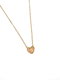 14k Gold Dipped Heart Pendant Necklace