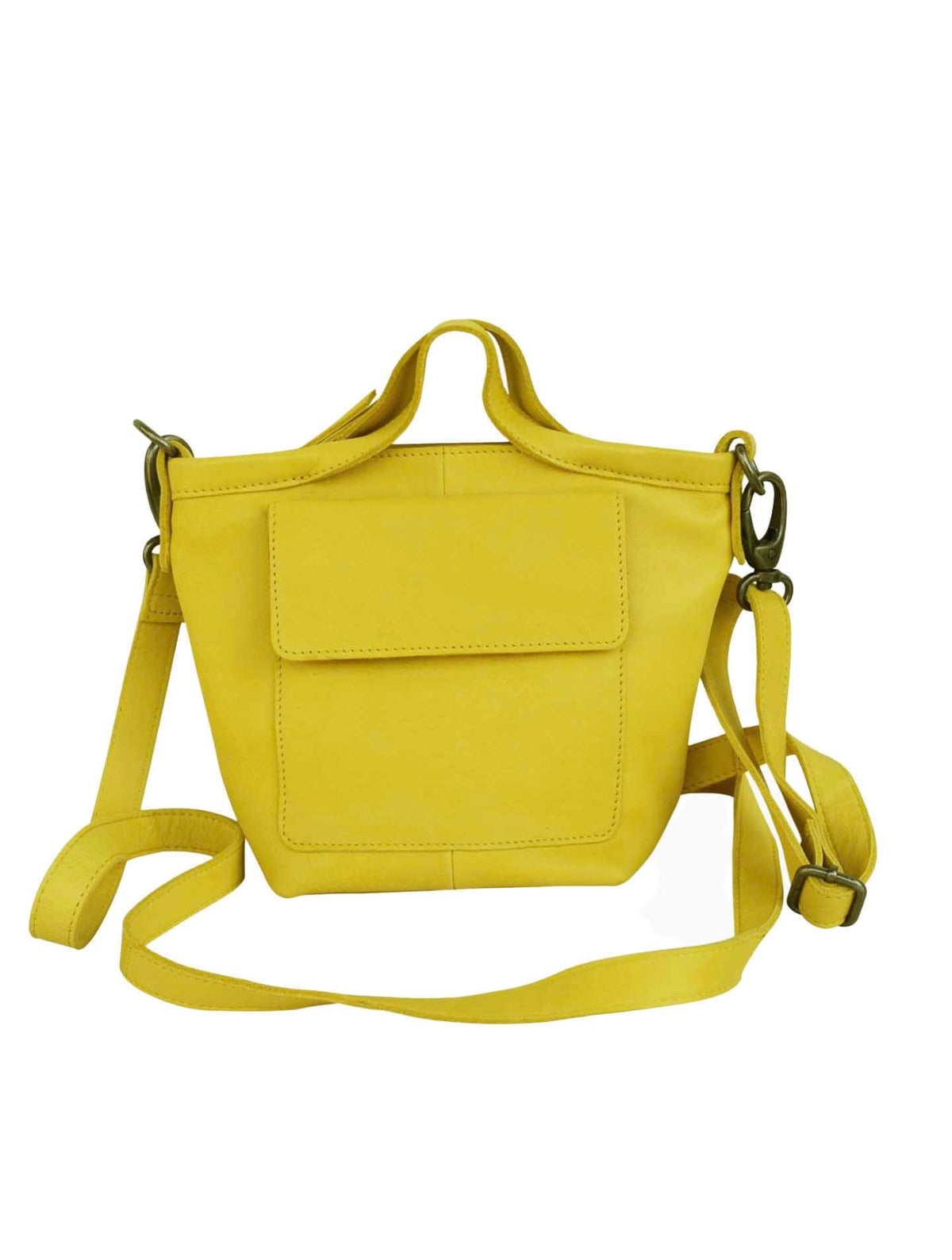 Latico Mick Leather Crossbody Bag in Lemon