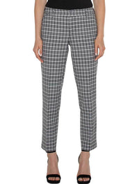 Liverpool Kelsey Trouser in Black/White Plaid
