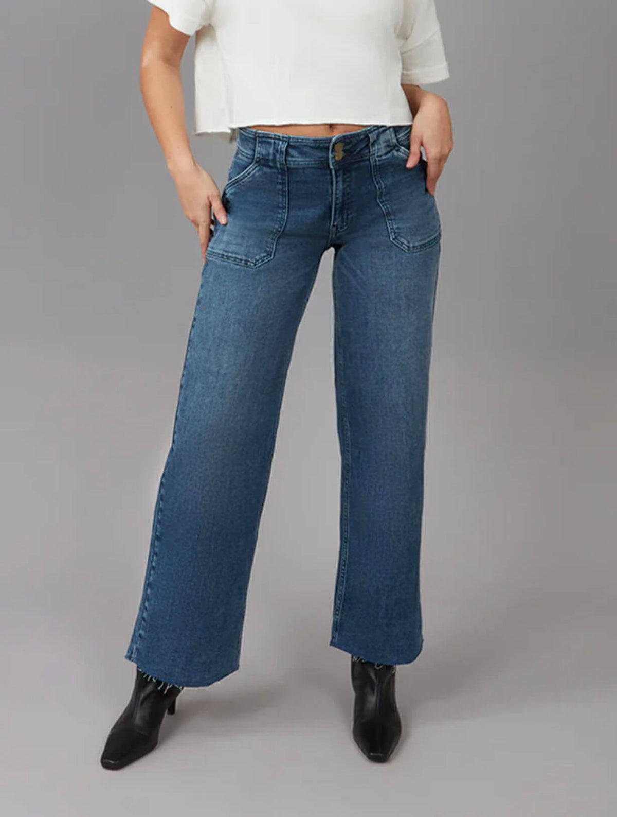 Lola Jeans Nova Mid Rise Wide Leg Jeans