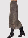 Le Mysterieux Midi Skirt in Gold/Silver Multi
