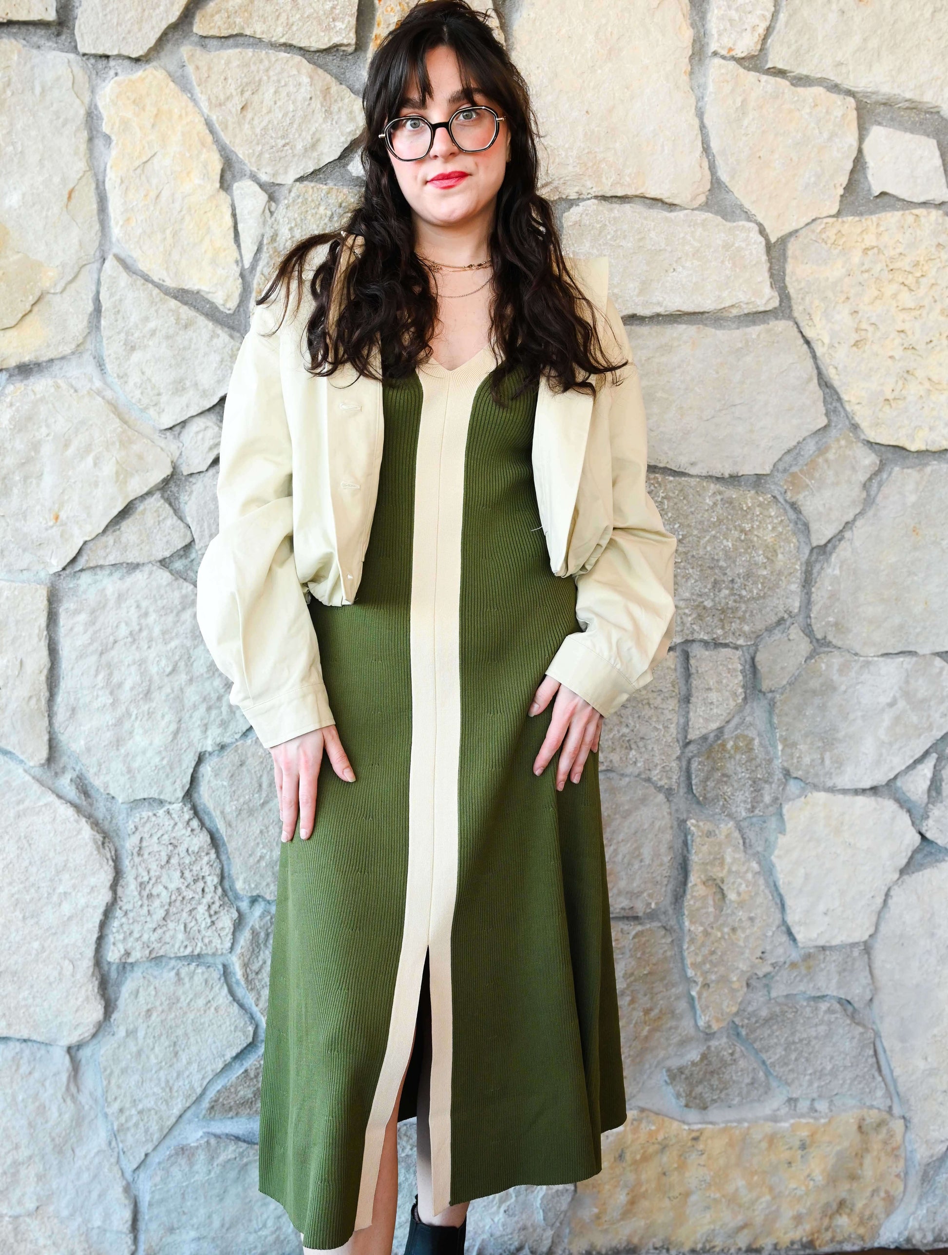 Analise Colorblock Midi Dress