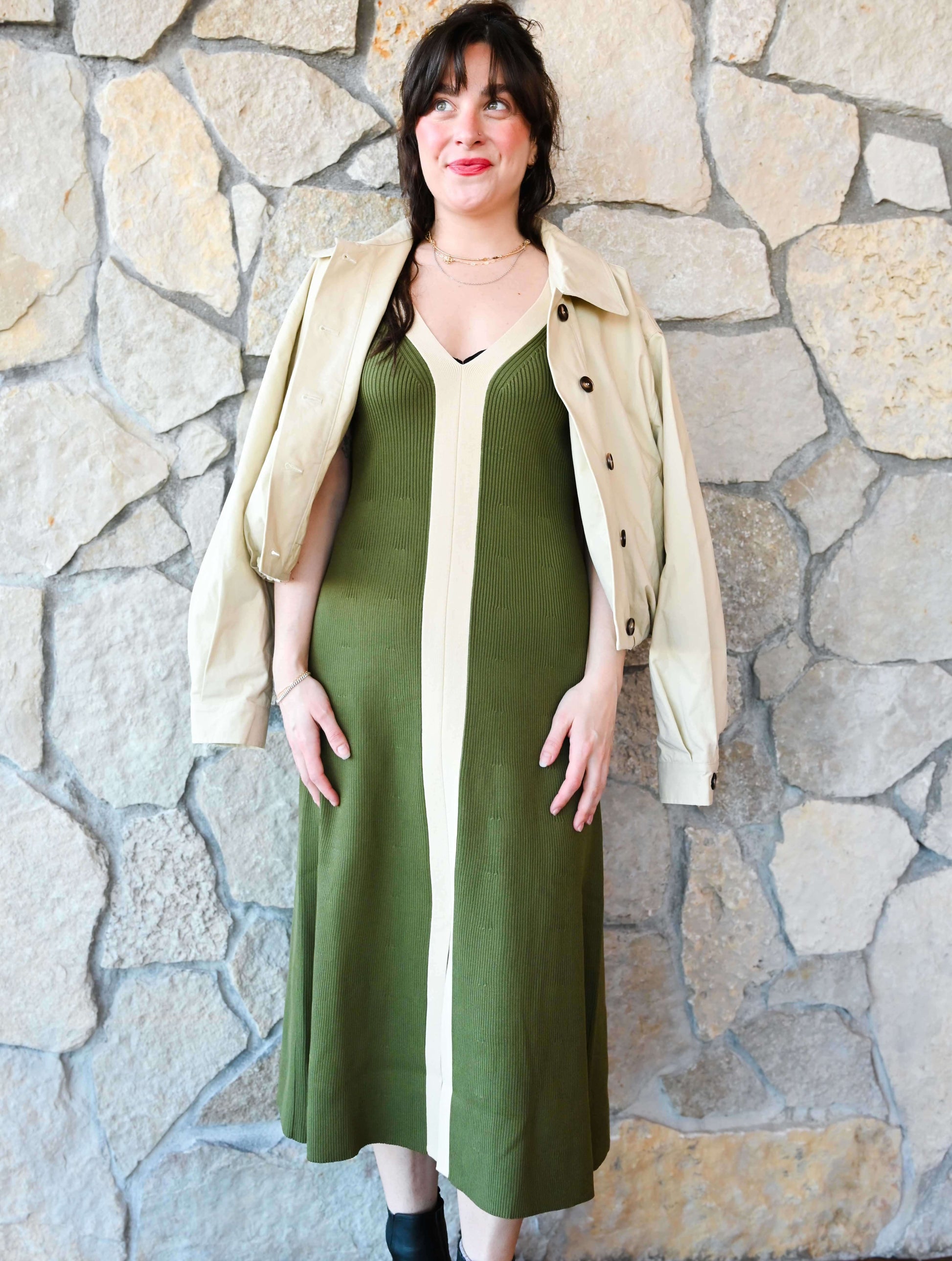 Analise Colorblock Midi Dress