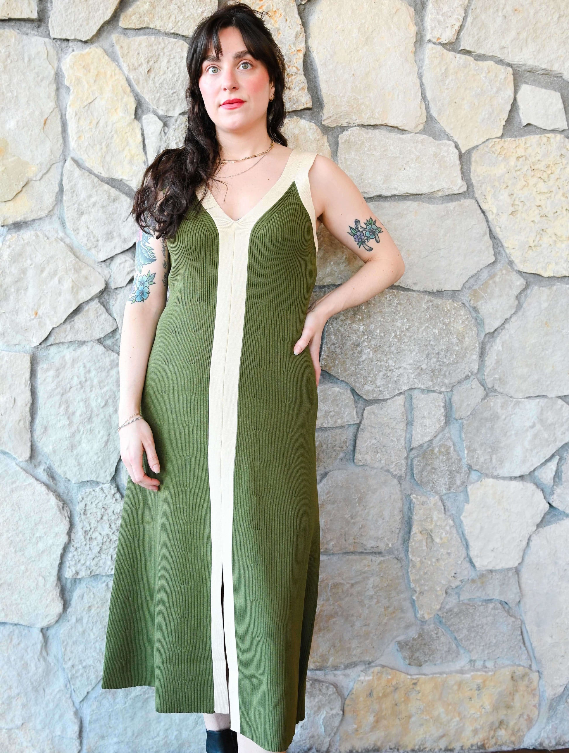 Analise Colorblock Midi Dress