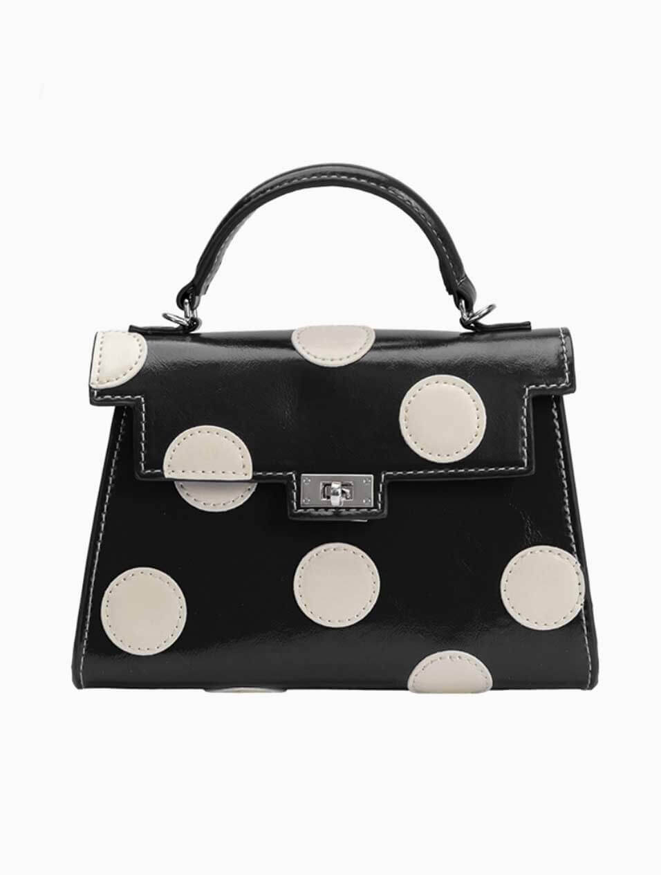 Maisel Vegan Polka Dot Top Handle Bag