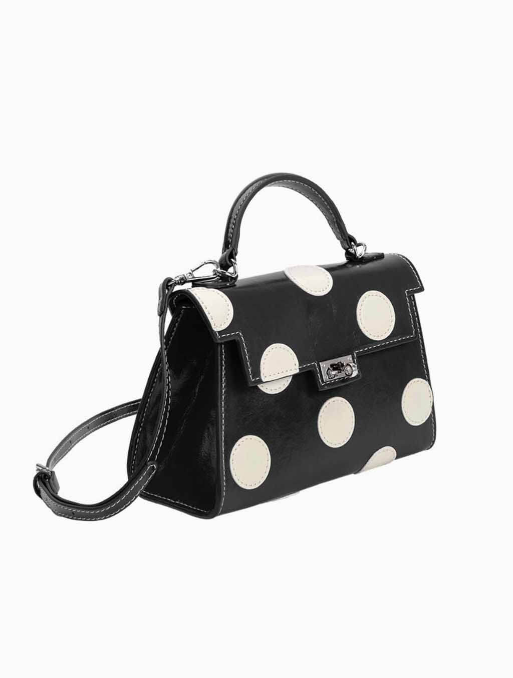 Maisel Vegan Polka Dot Top Handle Bag