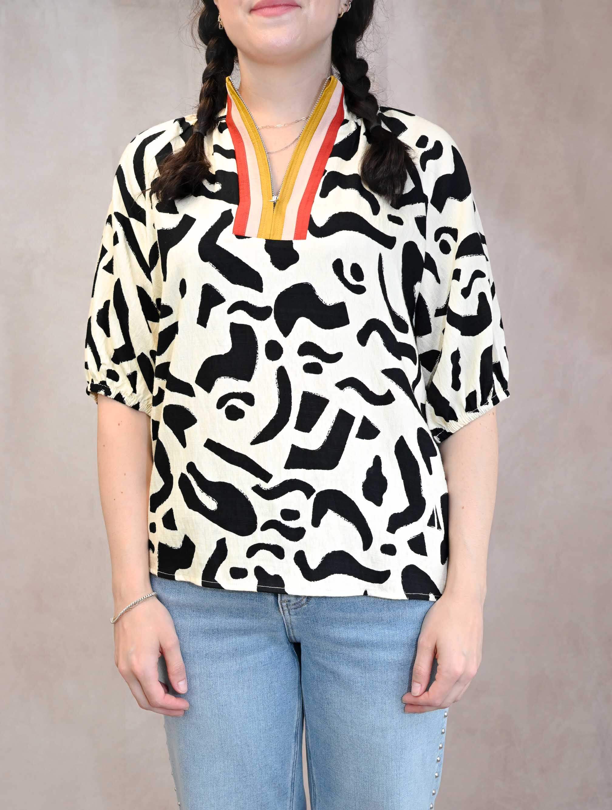 Short Sleeve Print Top
