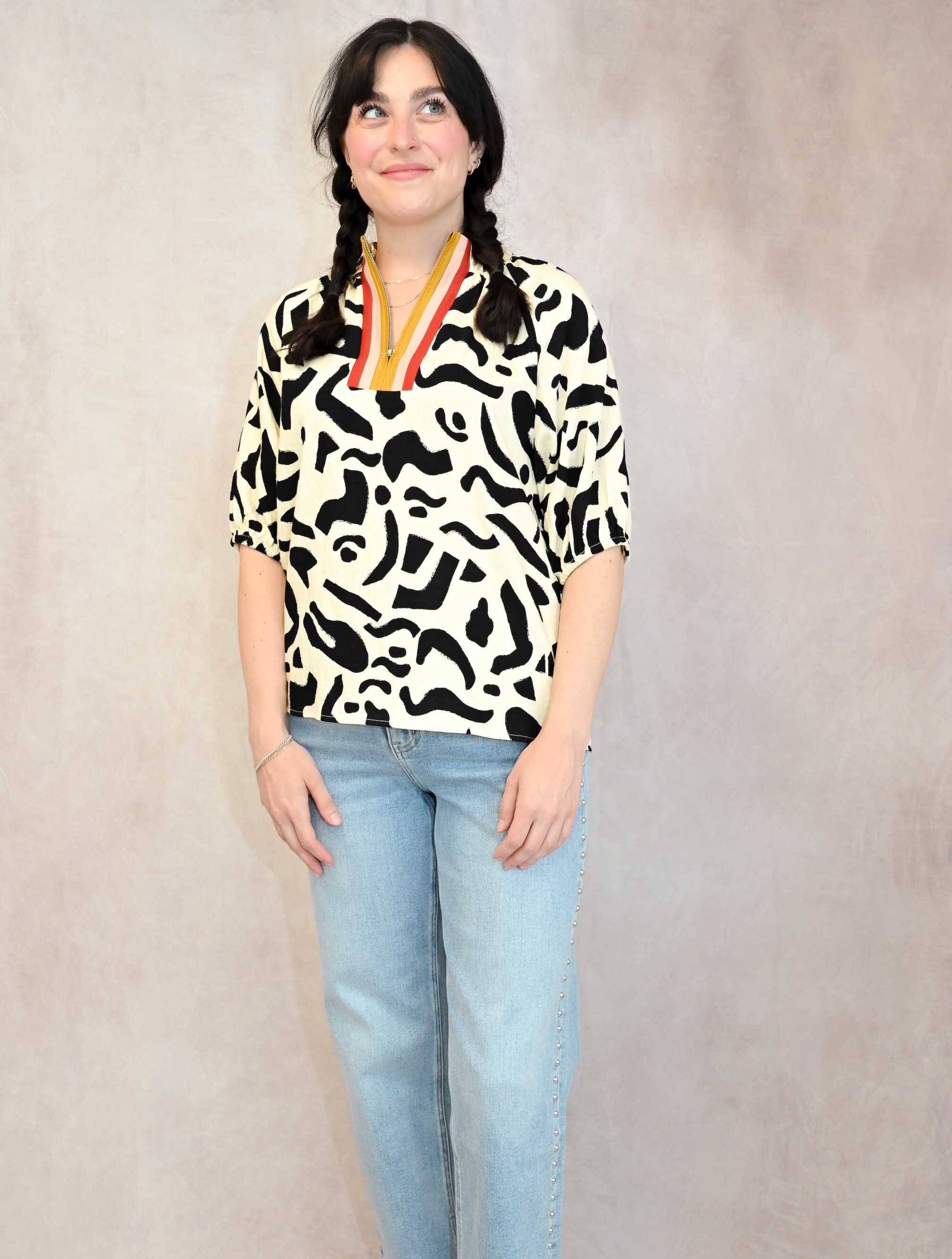 Short Sleeve Print Top