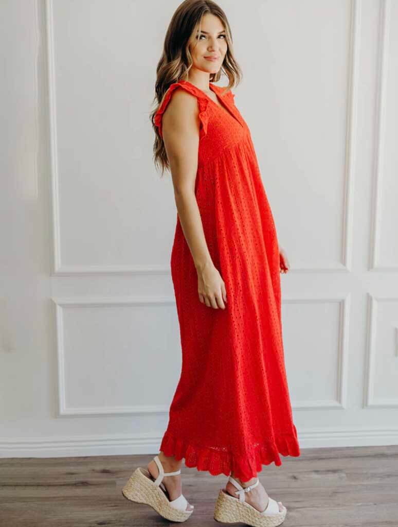 The Dutton Eyelet Maxi Dress