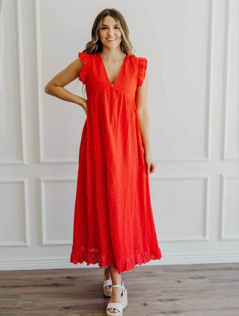 The Dutton Eyelet Maxi Dress