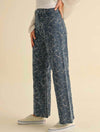 Floral Stitch Pattern Jeans