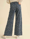 Floral Stitch Pattern Jeans