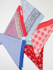 Red Passion Floral Bandana Square Scarf