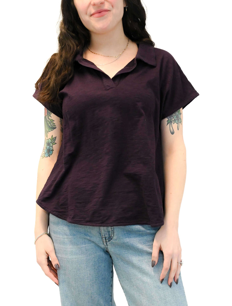 Open Dolman Short Sleeve Polo