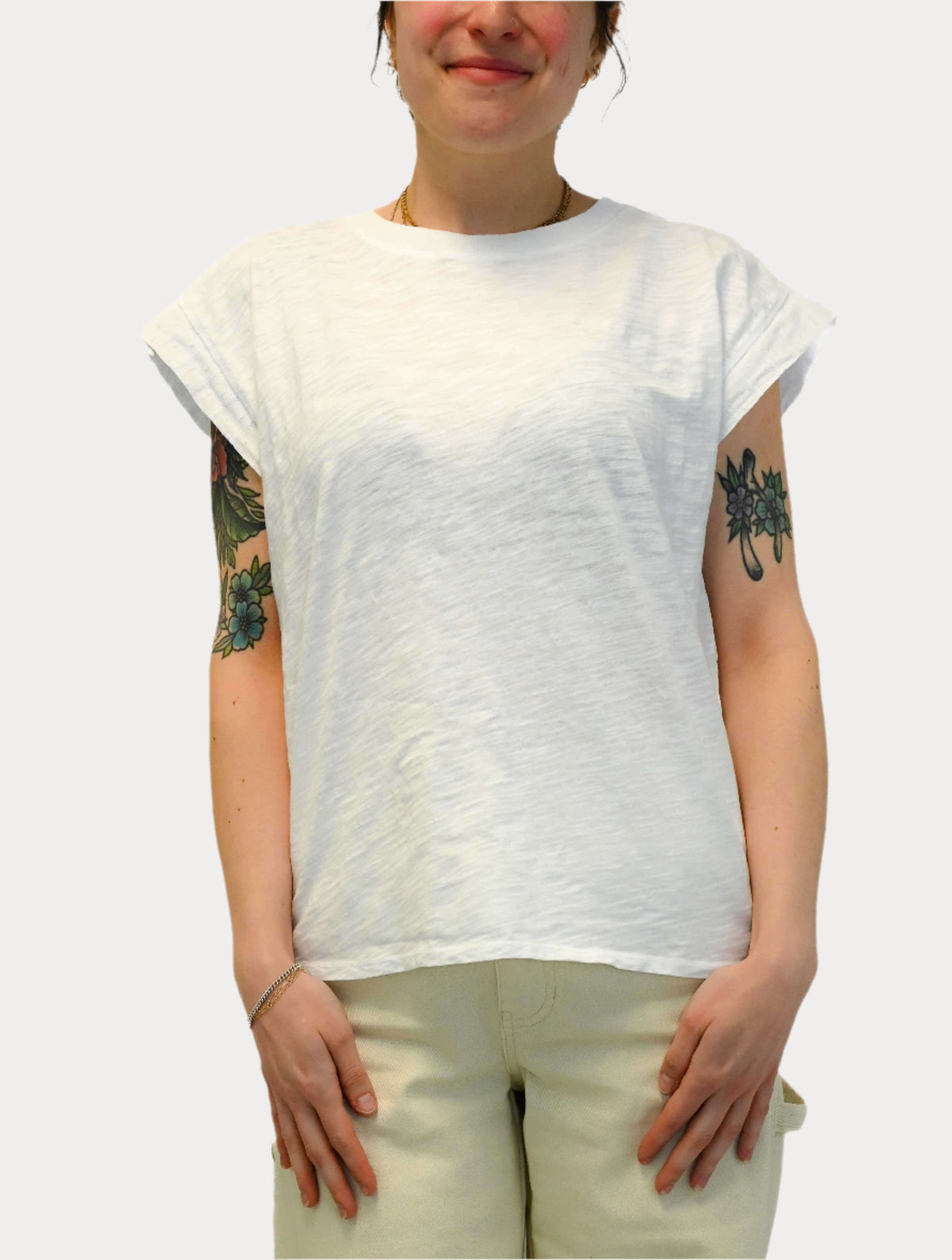 Mix Media Sleeveless Tee