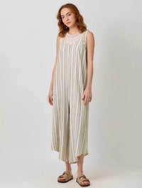 Sleeveless Striped Jumpsuit