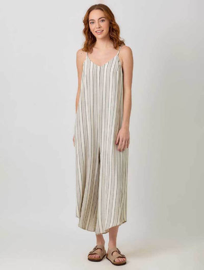 Sleeveless Striped Jumpsuit