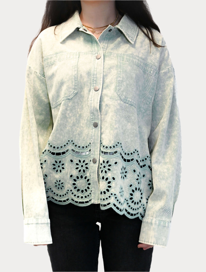 Eyelet Detail Jacket