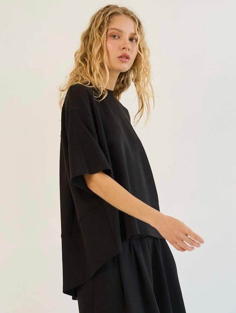 Soft Modal Pleated Back Tee