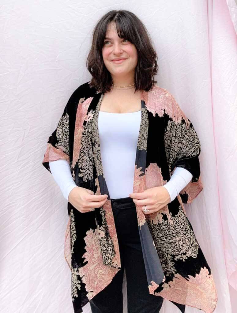 Velvet hotsell kimono jacket