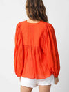 Kendra Puff Sleeve Blouse in Orange