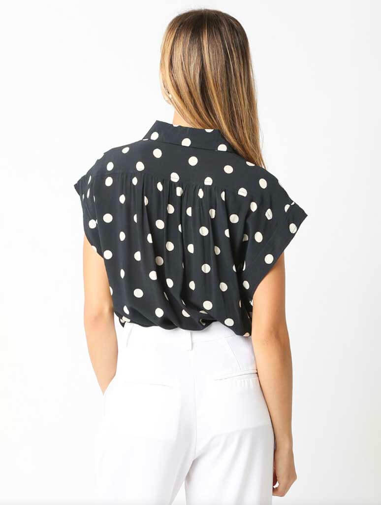 Polka Dot Short Sleeve Top