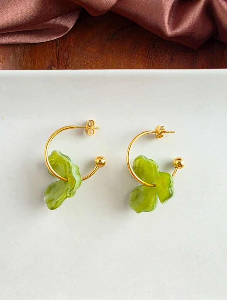 Magnolia Hoop Earrings
