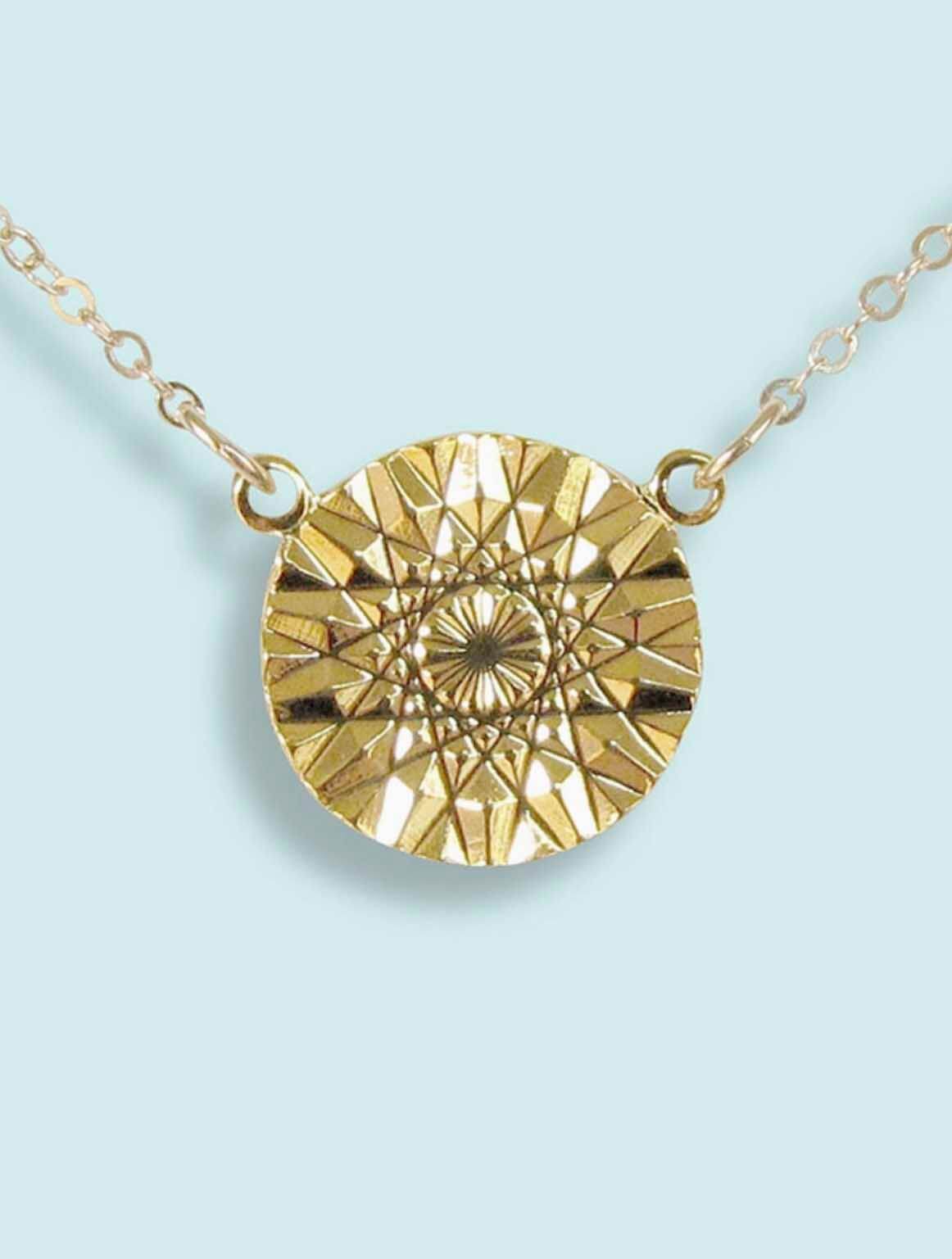Sun Facets Necklace in Gold