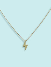 Tiny Lightning Necklace in Gold