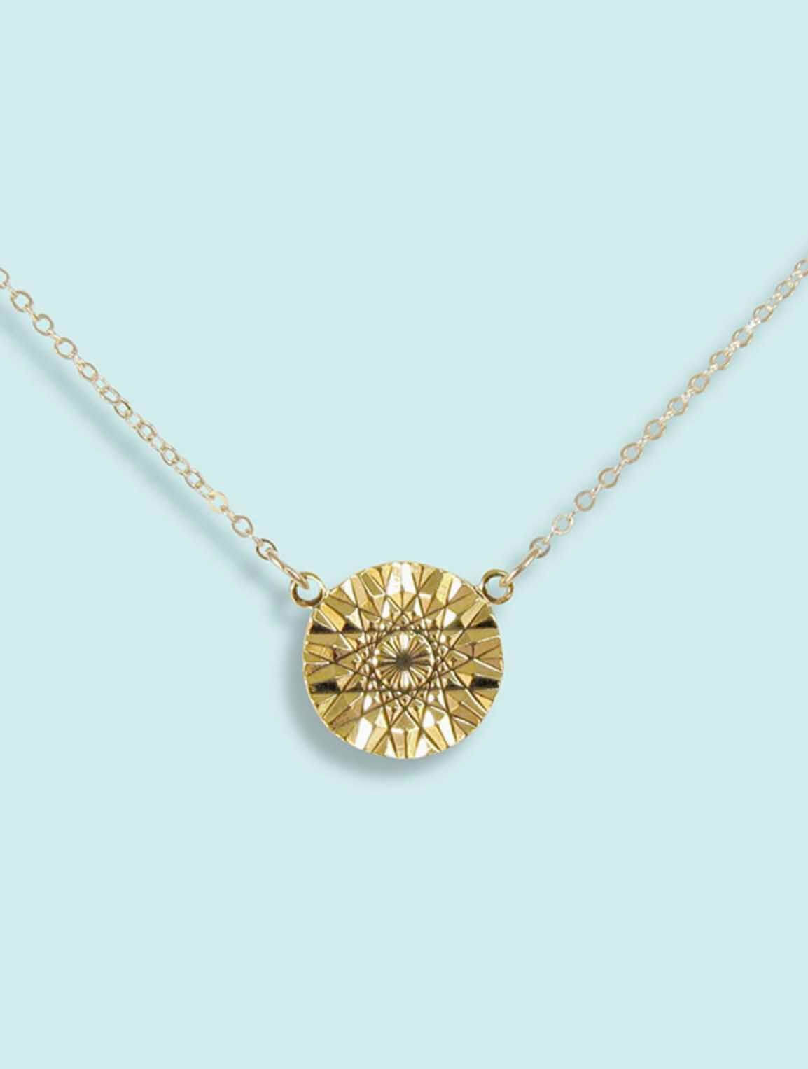 Sun Facets Necklace in Gold