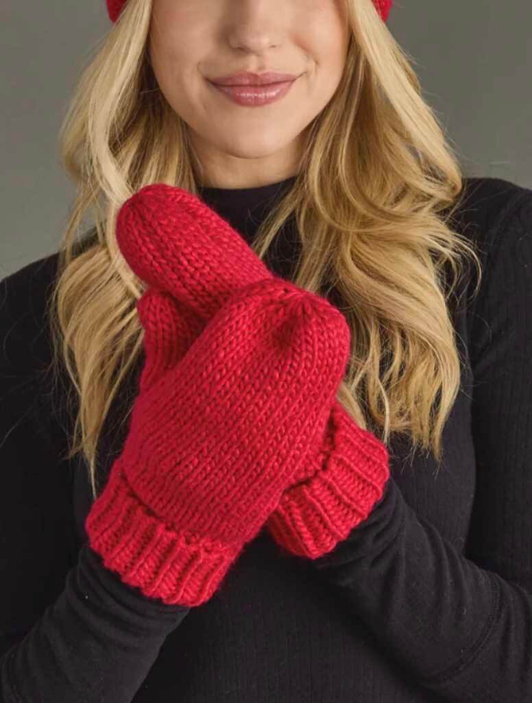 Cuffed Knit Mittens