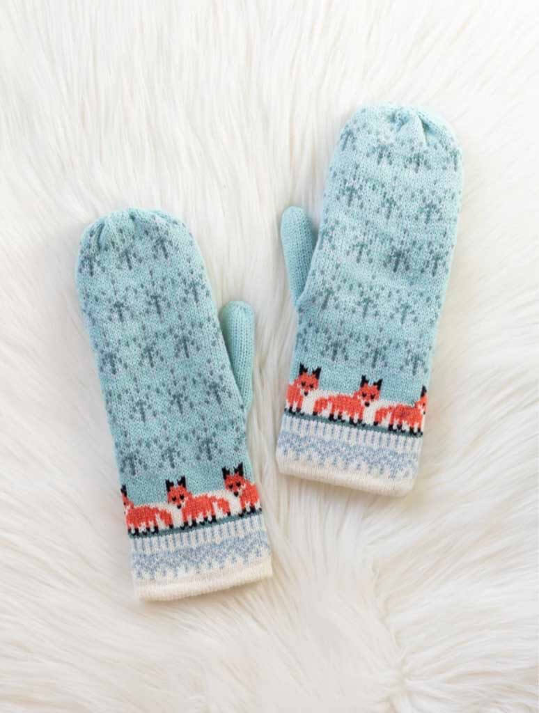 Fox Pattern Mittens