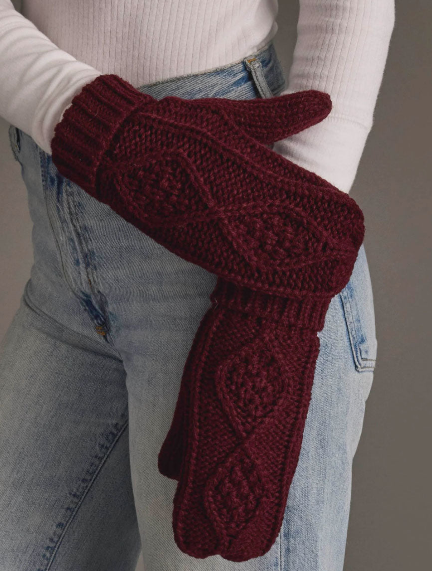 Cable Knit Mittens