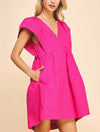 Sleeveless Tiered Mini Dress in Pink